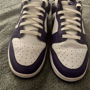 Nike Purple and White Classic Sneakers